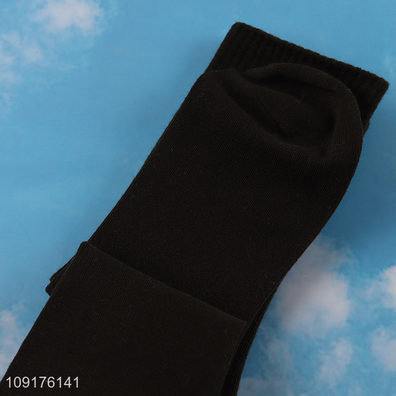 Good quality black breathable men cotton socks sports socks for sale