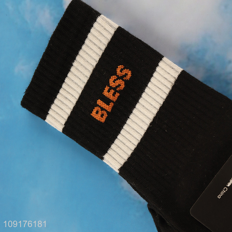 Best selling black antibiosis deodorization men cotton socks sports socks