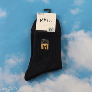 China wholesale black antibiosis deodorization men cotton socks sports socks