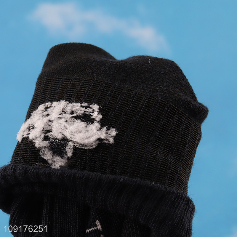 Top quality black fashion men cotton socks crew socks