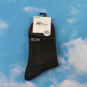 Hot selling breathable men cotton socks crew socks wholesale