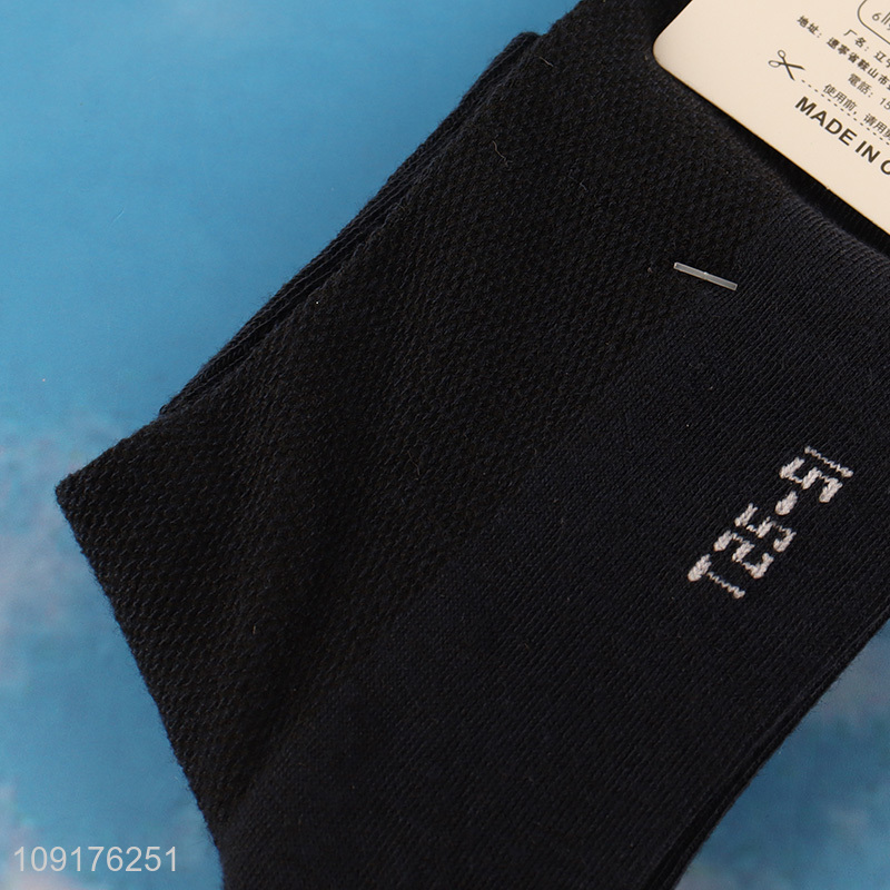 Top quality black fashion men cotton socks crew socks