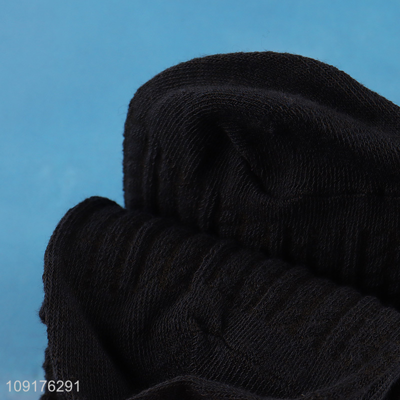 China wholesale black breathable men cotton socks crew socks