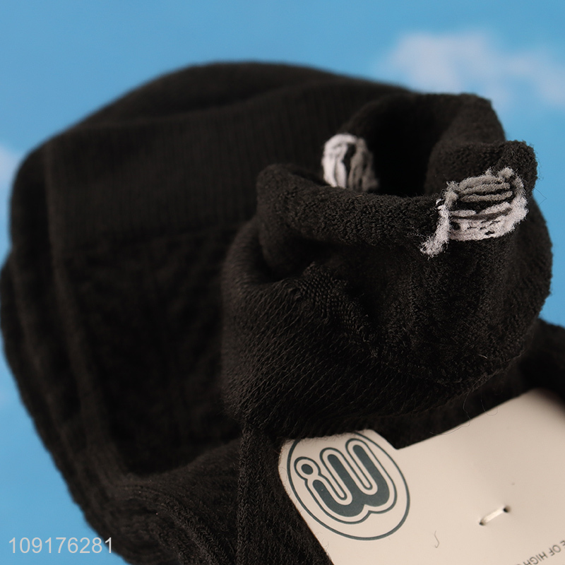 Top selling black breathable men cotton socks crew socks