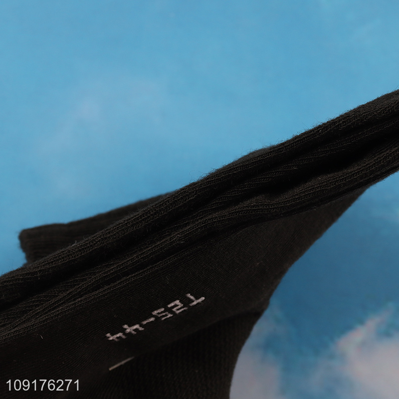 Top sale black fashion men cotton socks crew socks wholesale