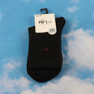 China products black breathable men cotton socks crew socks for sale
