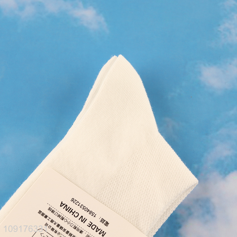 Factory direct sale white deodorization men cotton socks crew socks