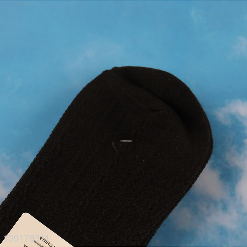Good sale black breathable men cotton socks crew socks