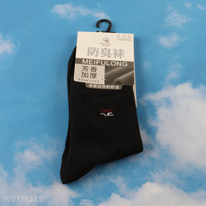 Most popular black deodorization men cotton socks crew socks for sale