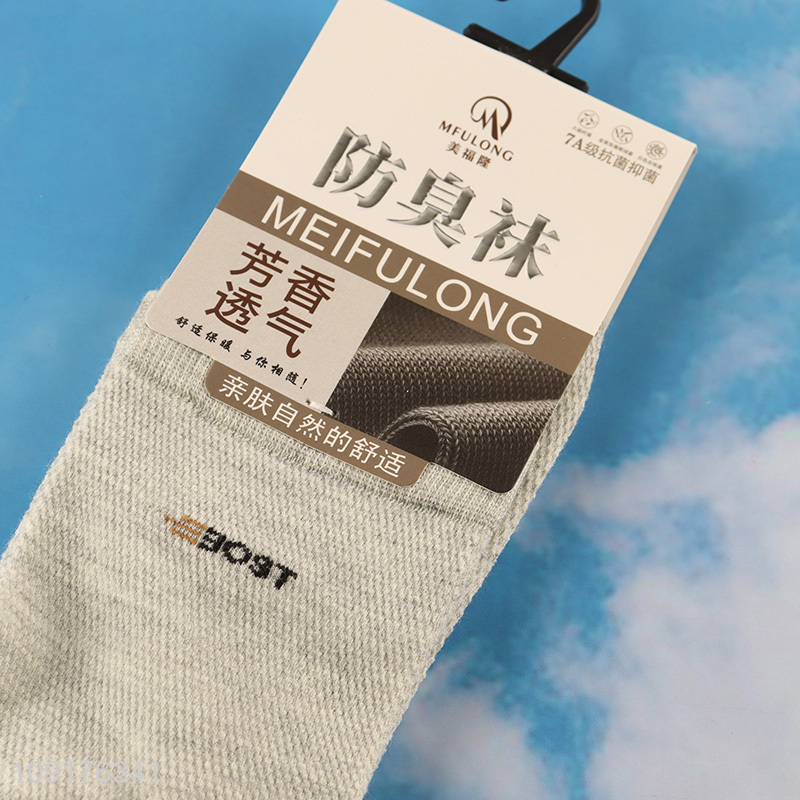 Popular products breathable deodorization men cotton socks crew socks