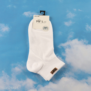 New arrival white summer breathable men ankle socks low cut socks