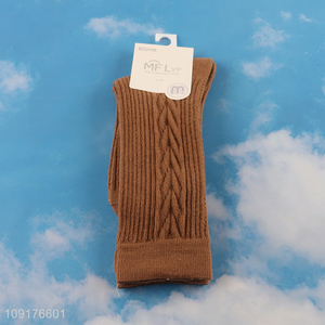 Most popular breathable winter fashion women crew socks cotton socks