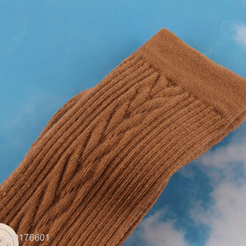 Most popular breathable winter fashion women crew socks cotton socks