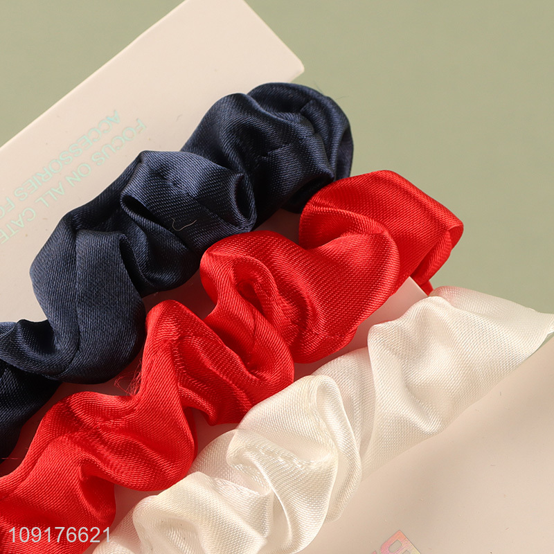 Top selling multicolor 3pcs elastic hair band hair accessories for girls