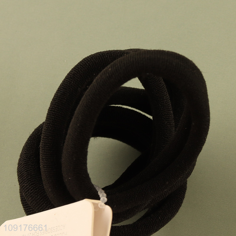 Good selling 6pcs black elastic hair band hair accessories for girls