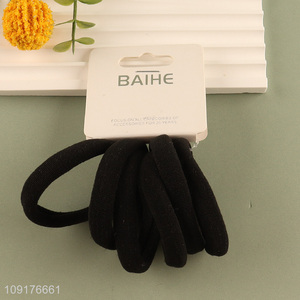Good selling 6pcs black elastic <em>hair</em> <em>band</em> <em>hair</em> accessories for girls