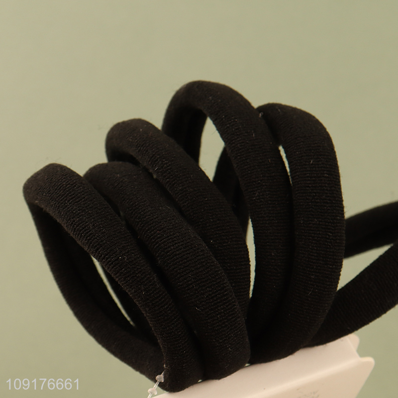 Good selling 6pcs black elastic hair band hair accessories for girls