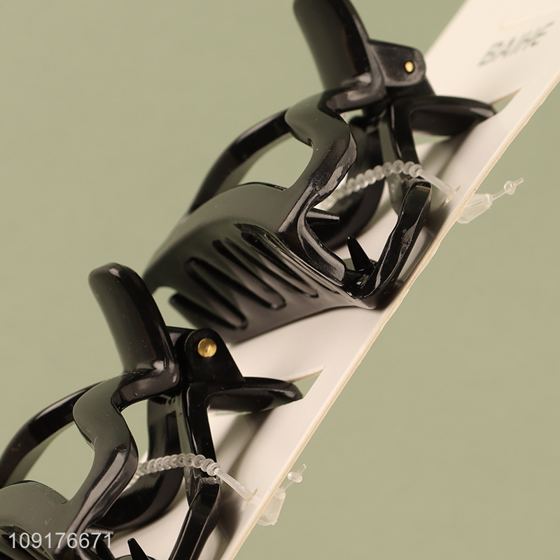 Hot selling 2pcs black fashion girls hair claw clips hair decoration