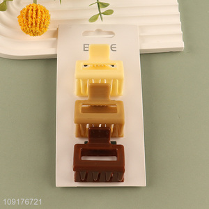 Factory price 3pcs rectangle hair claw clips hair decoration