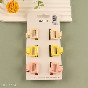 Factory wholesale 6pcs mini hair claw clips hair decoration for women
