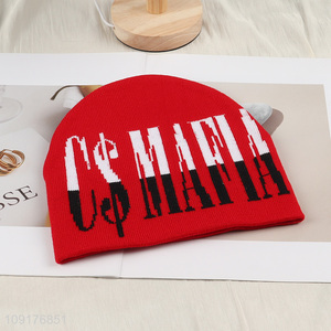 High Quality Winter Beanie Hat Jacquard Beanie Cap for Men Women