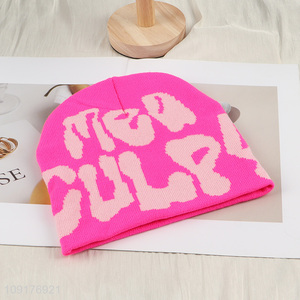 Hot Selling Winter Beanie Jacquard Knit Beanie Hat for Men Women