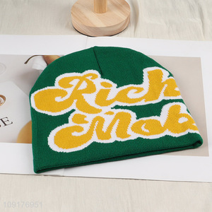 Online Wholesale Winter Beanie Hat Unisex Warm Hat Knitted Skull Cap