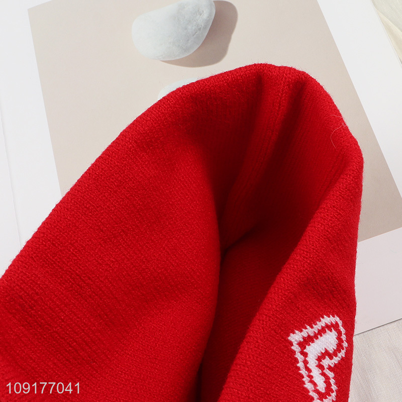 High Quality Unisex Beanie Hat Heart Knitted Beanie Cap Winter Hat