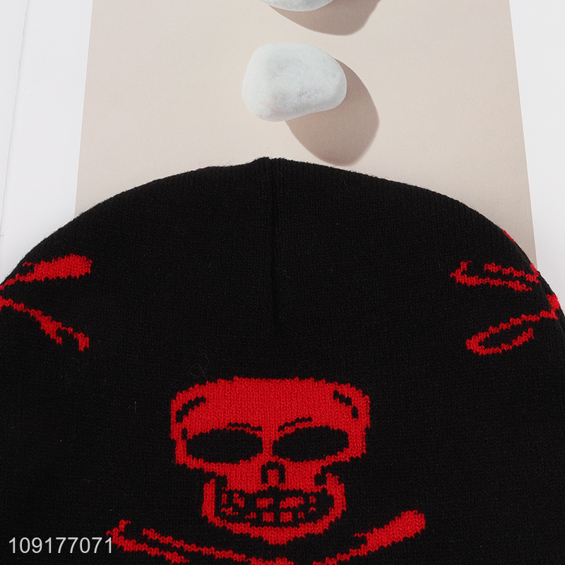 New Arrival Unisex Beanie Hat Winter Skull Pattern Knit Beanie Hat