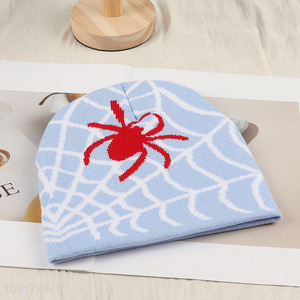 China Imports Spider Pattern Knitted Hat Unisex Winter Beanie Hat