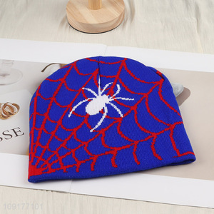 Factory Supply Spider Pattern Beanie Hat Winter Warm Beanie Knit Hat