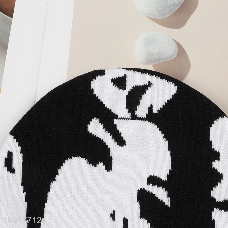 New Product Winter Jacquard Beanie Hat Slouchy Beanie Cap for Women