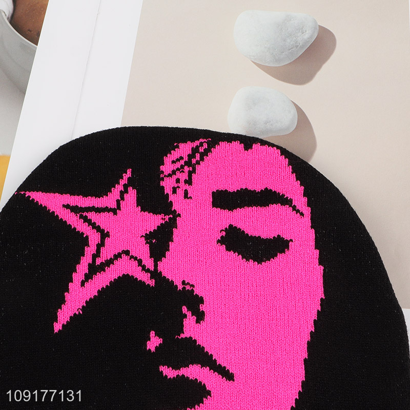 High Quality Women Winter Beanie Hat Warm Jacquard Knit Beanie Hat