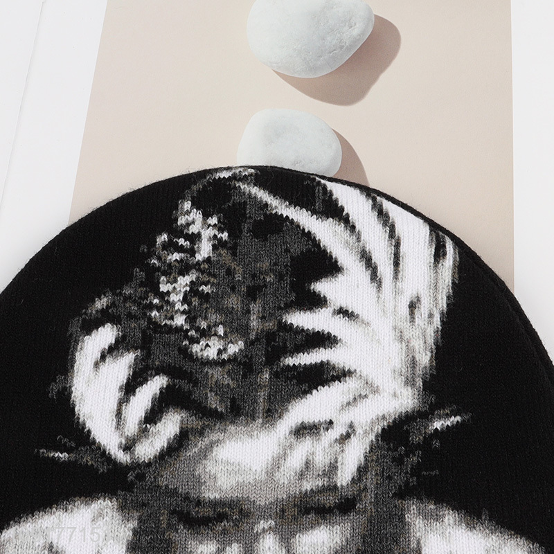 Good Quality Winter Jacquard Beanie Cap Knit Beanies for Men Women