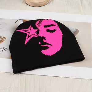 High Quality Women Winter Beanie Hat Warm Jacquard Knit Beanie Hat
