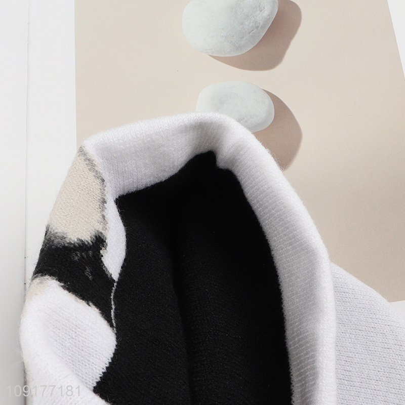 New Arrival Women Winter Beanie Hat Jacquard Knit Slouchy Beanie Cap