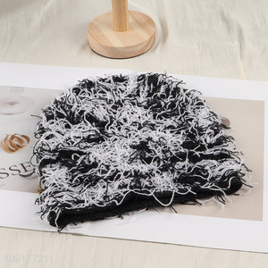 Factory Supply Unisex Winter Beanie Fuzzy Knitted Hat Warm Beanie Hat