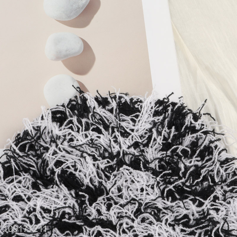 Factory Supply Unisex Winter Beanie Fuzzy Knitted Hat Warm Beanie Hat