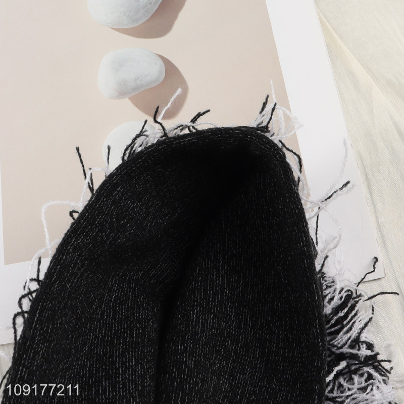 Factory Supply Unisex Winter Beanie Fuzzy Knitted Hat Warm Beanie Hat