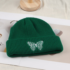 Hot Selling Unisex Beanie Hat Embroidered Warm Beanie Cap Knit Hat