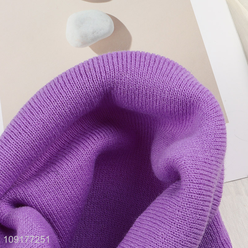 Wholesale Beanie Hat Cuffed Plain Winter Beanie Knit for Women Men