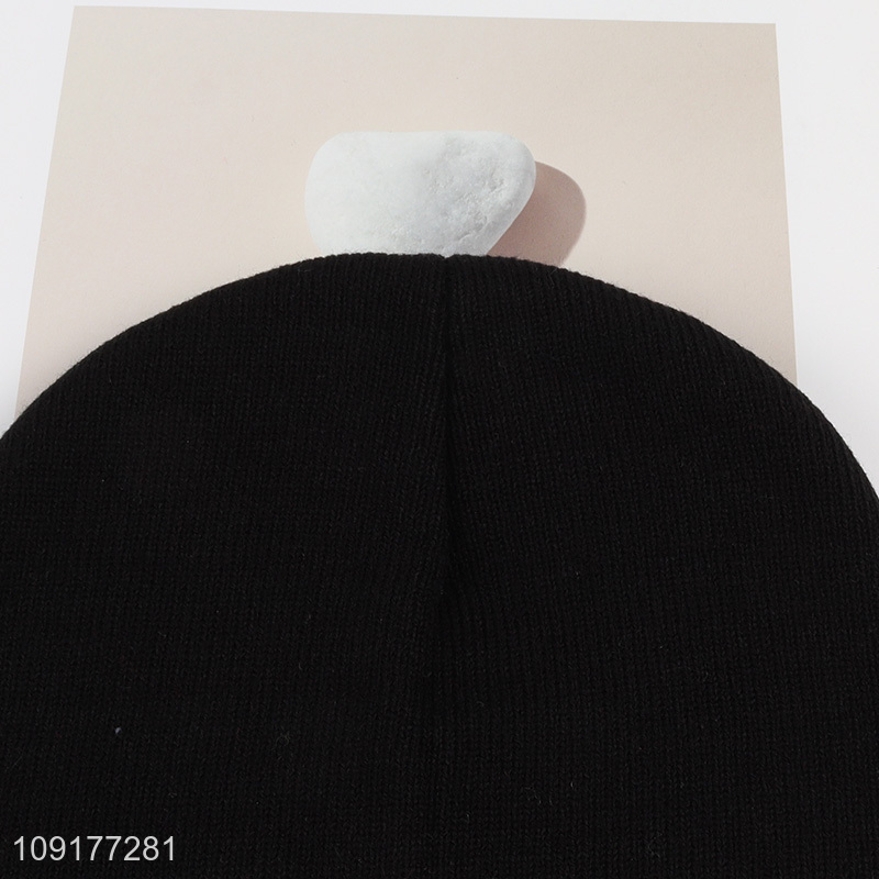 Factory Price Winter Bling Rhinestone Beanie Hat Cuffed Beanie Cap