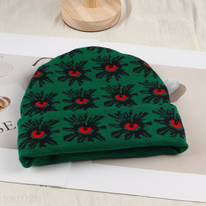 China Imports Unisex Winter Jacquard Knit Beanie Hat Knitted Skull Cap