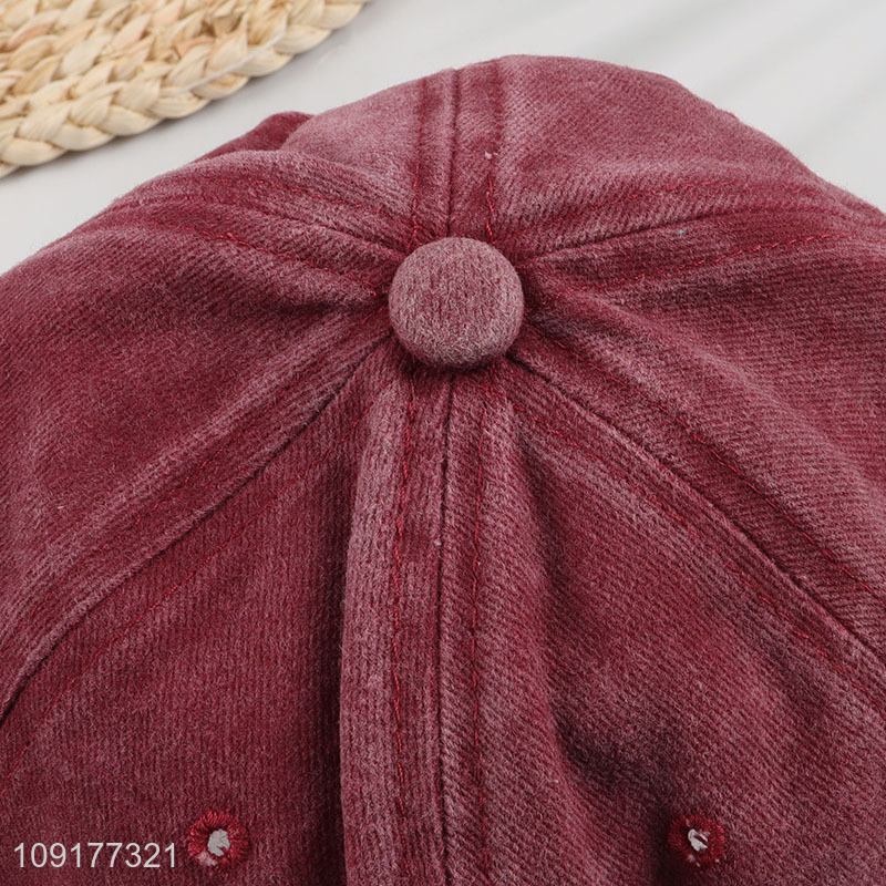 Wholesale Unisex Baseball Hat Custom Logo Adjustable Breathable Baseball Cap