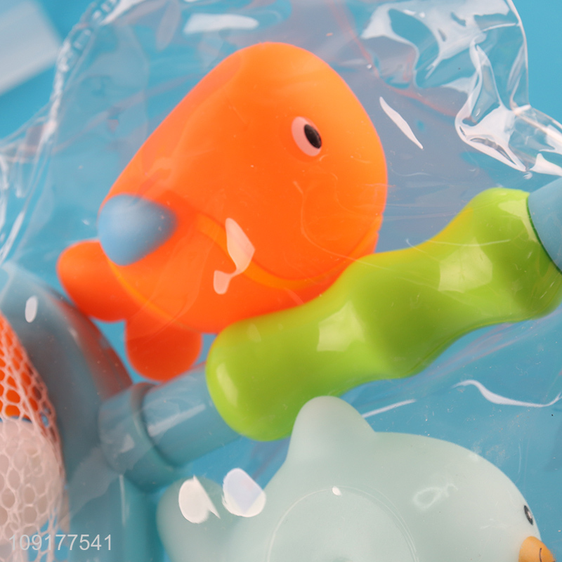 Hot items creative shark baby shower bath toys set for sale