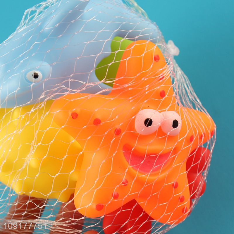 Top selling 5pcs animal series water play toys bathing shower toy