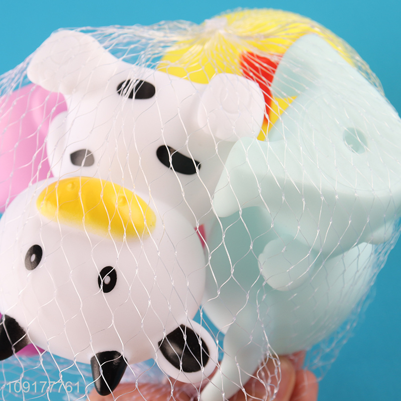 Hot selling 4pcs animal series water play toys bathing shower toy