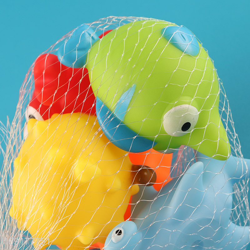 Top selling 5pcs animal series water play toys bathing shower toy