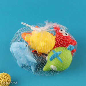 Top selling 5pcs animal series water play toys bathing shower toy