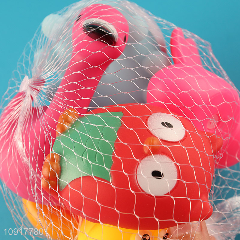 Good price 6pcs animal series water play toys bathing shower toy set